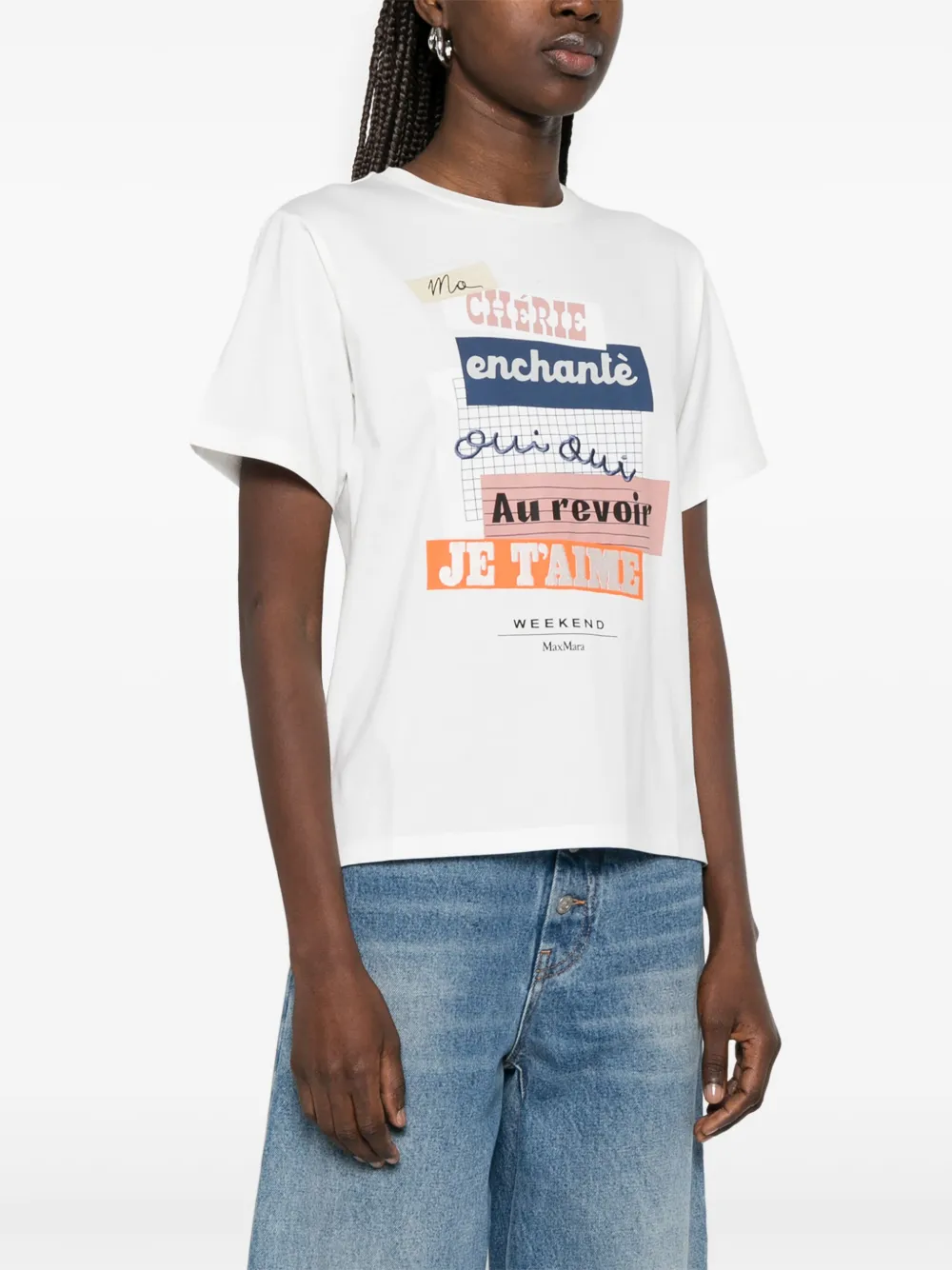 Weekend Max Mara T-shirt met grafische print Wit