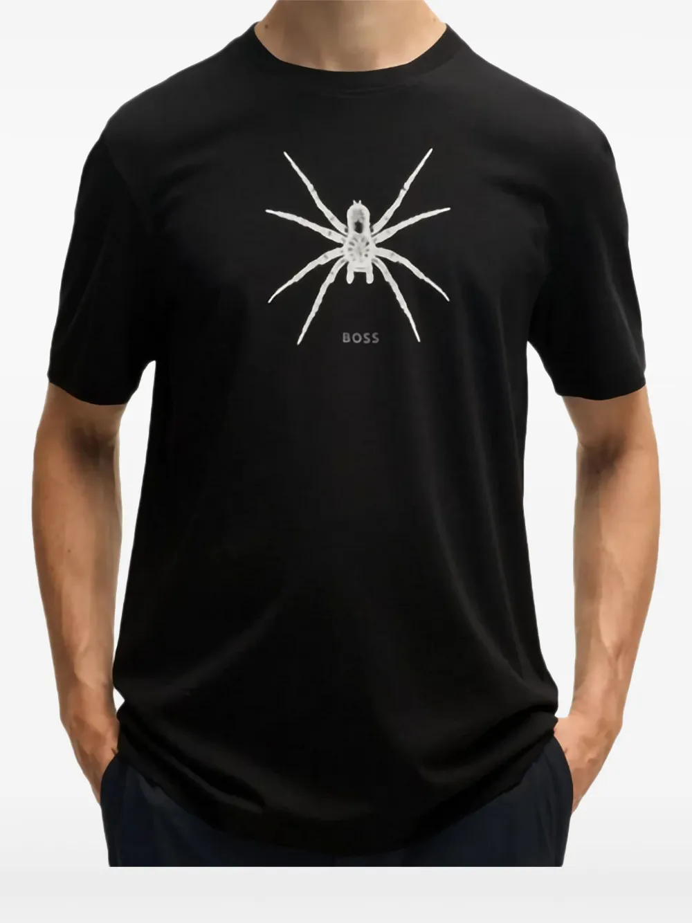 HUGO Spiderbat T-shirt - Zwart