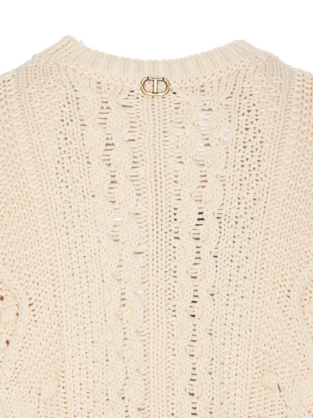 TWINSET Kabelgebreide trui Beige