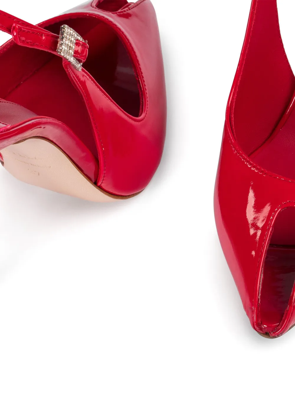 Le Silla 100 mm Clivage slingback pumps Rood