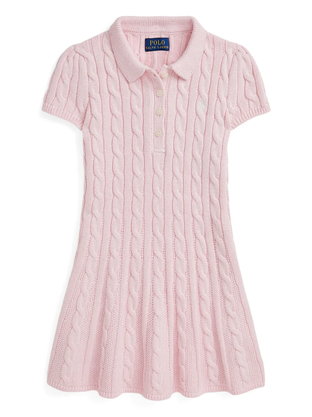 POLO RALPH LAUREN KIDS Kabelgebreide jurk Roze