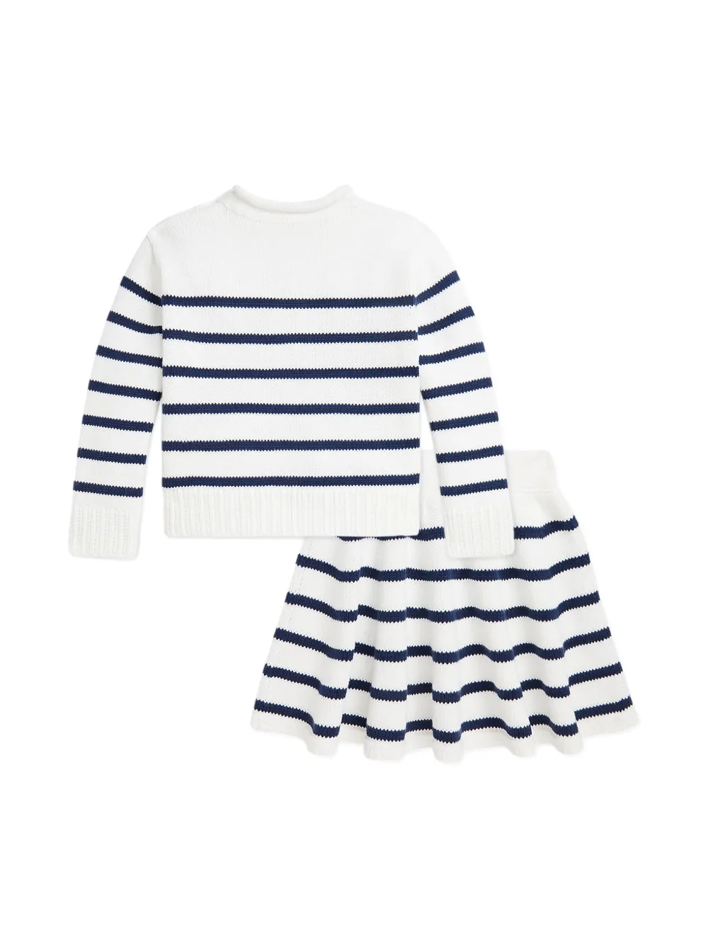 POLO RALPH LAUREN KIDS striped two-piece set - Wit