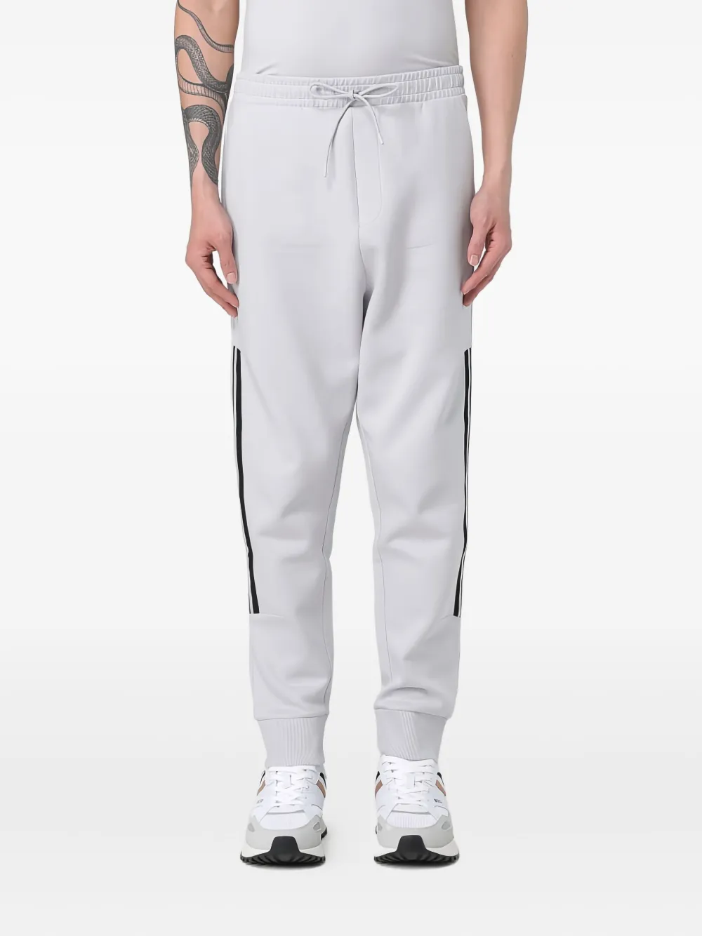 HUGO stripe-detail tracksuit trousers | Grey | Image 1