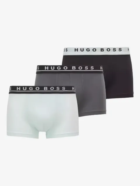 HUGO logo-waistband trunks (set of three) 