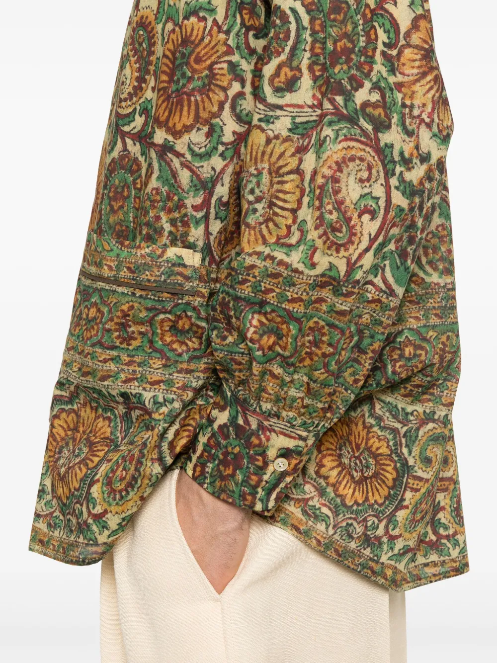 Valentino Garavani Overhemd met paisley-print Groen