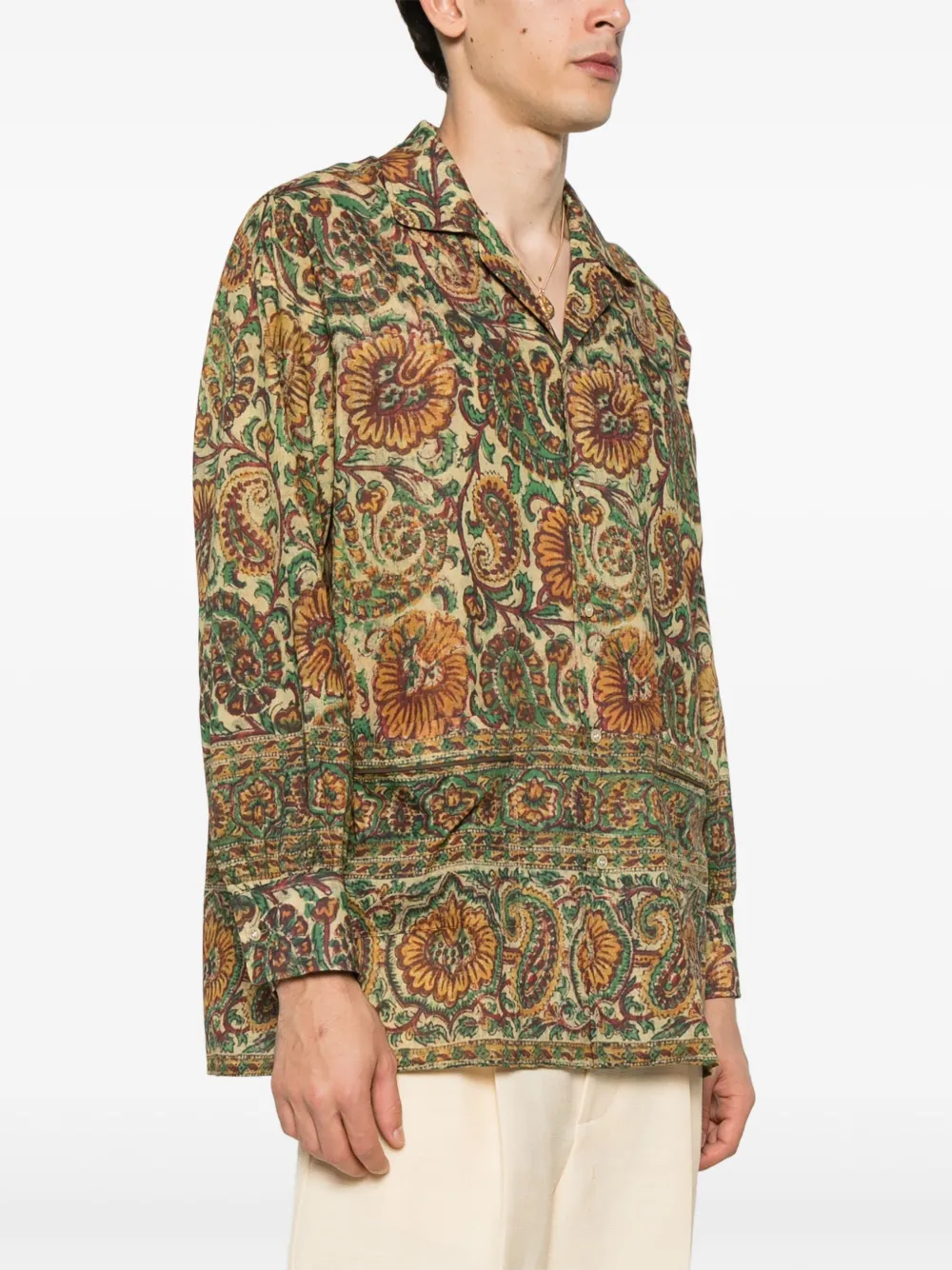 Valentino Garavani Overhemd met paisley-print Groen