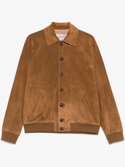 Valentino Garavani suede bomber jacket