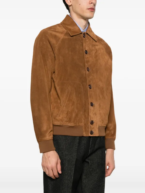 Valentino Garavani Suede Bomber Jacket | Brown | FARFETCH