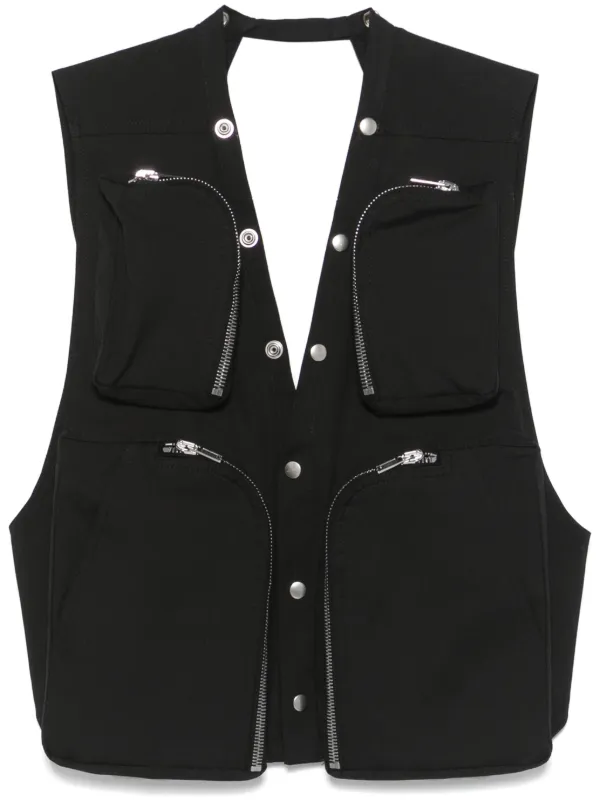 Rick Owens open-back Cargo Gilet Black FARFETCH IN