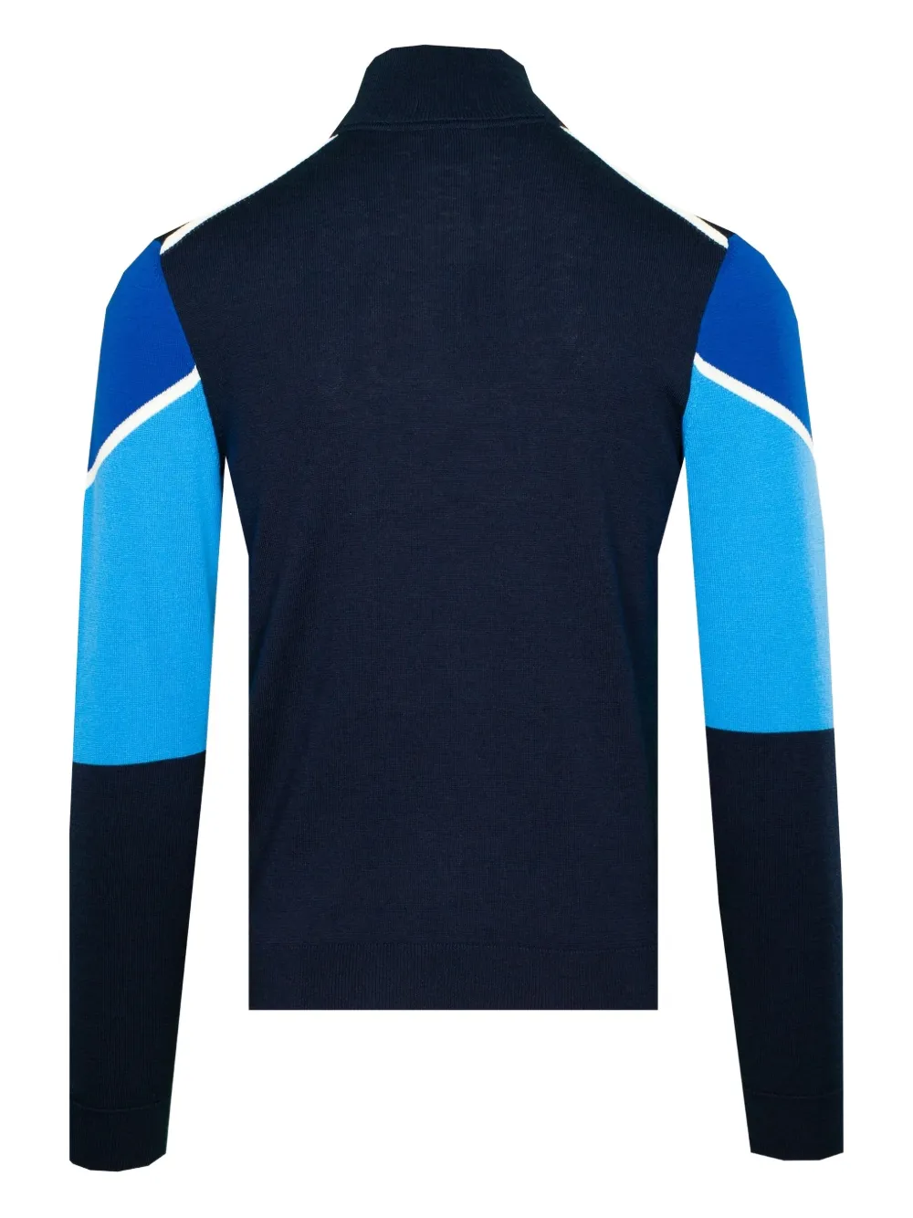 HUGO quarter-zip colour-block sweater - Blauw
