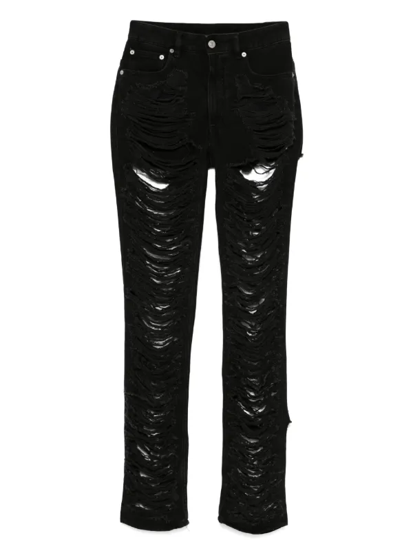 MM6 Maison Margiela ダメージ ジーンズ | ブラック | FARFETCH JP