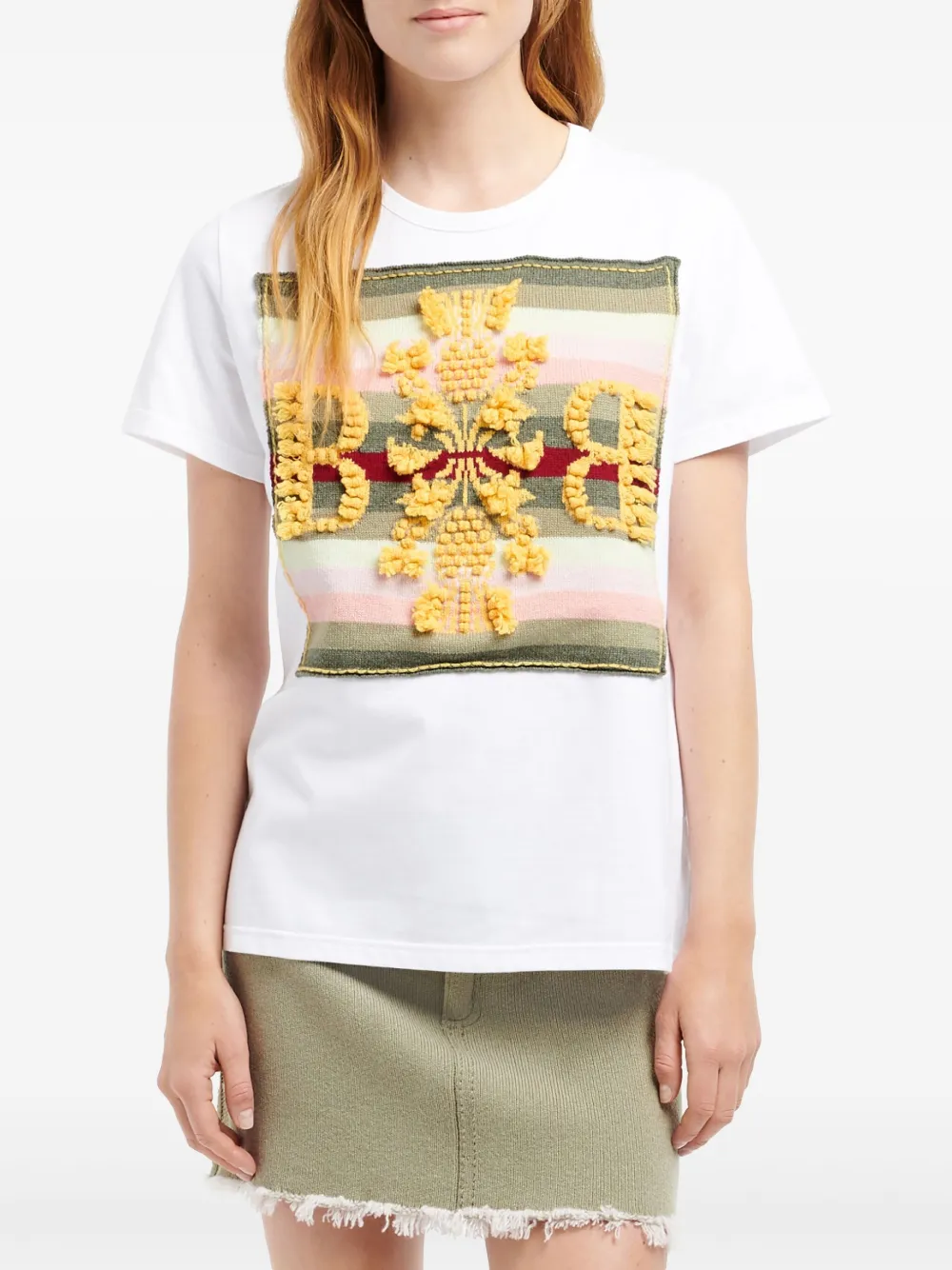 Barrie Gestreept T-shirt Wit