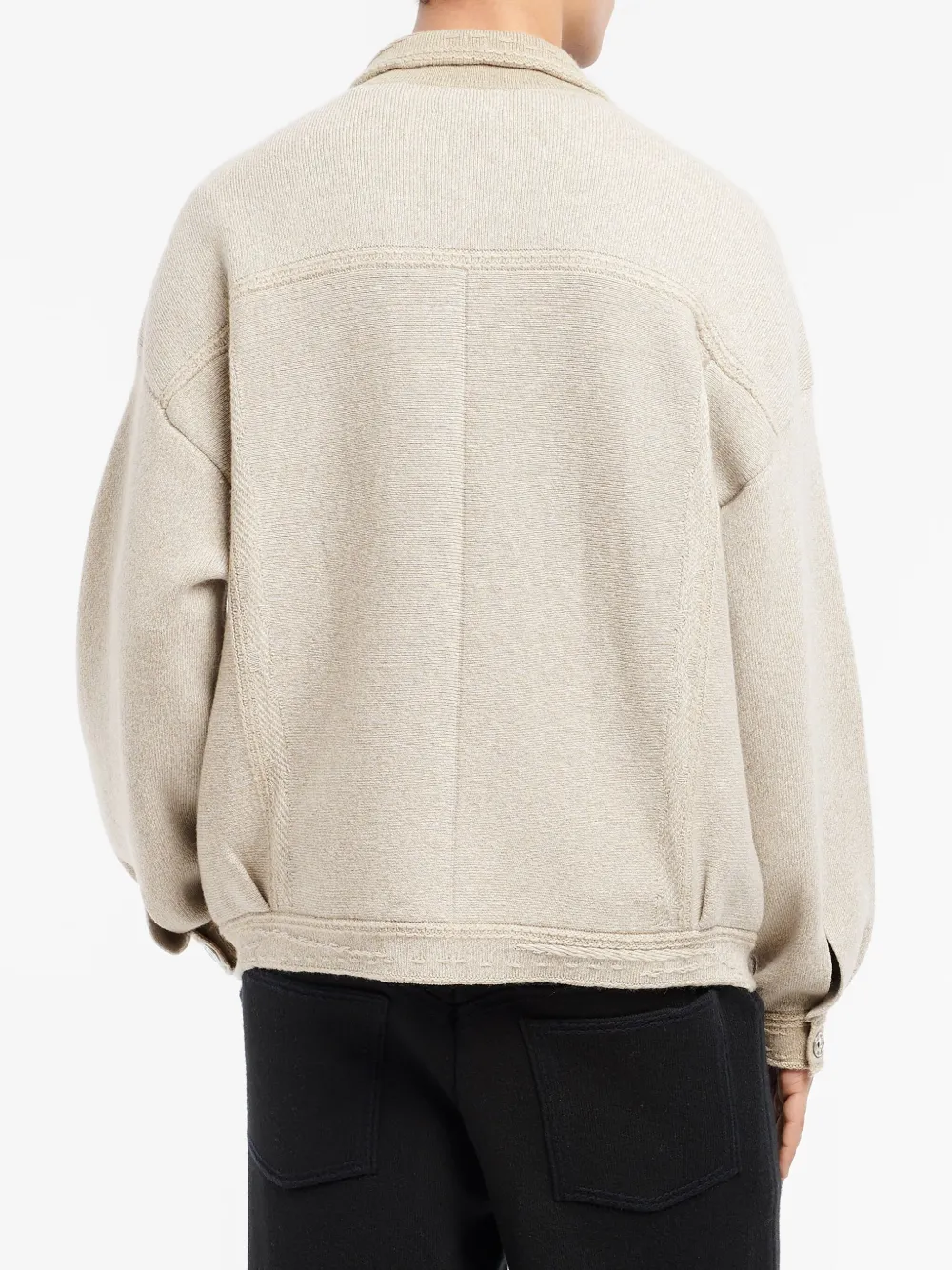 Barrie Denim jack met patchwork Beige