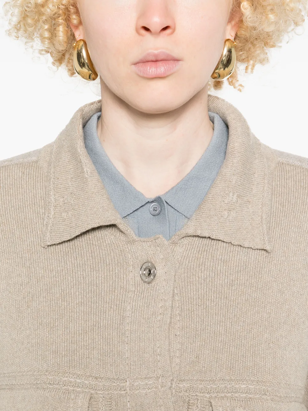 Barrie Vest met vlakken Beige