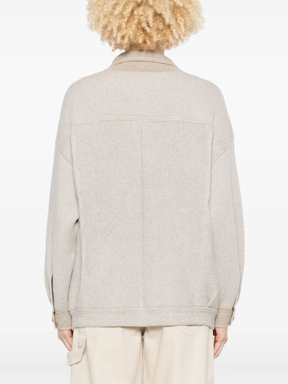 Barrie Vest met vlakken Beige