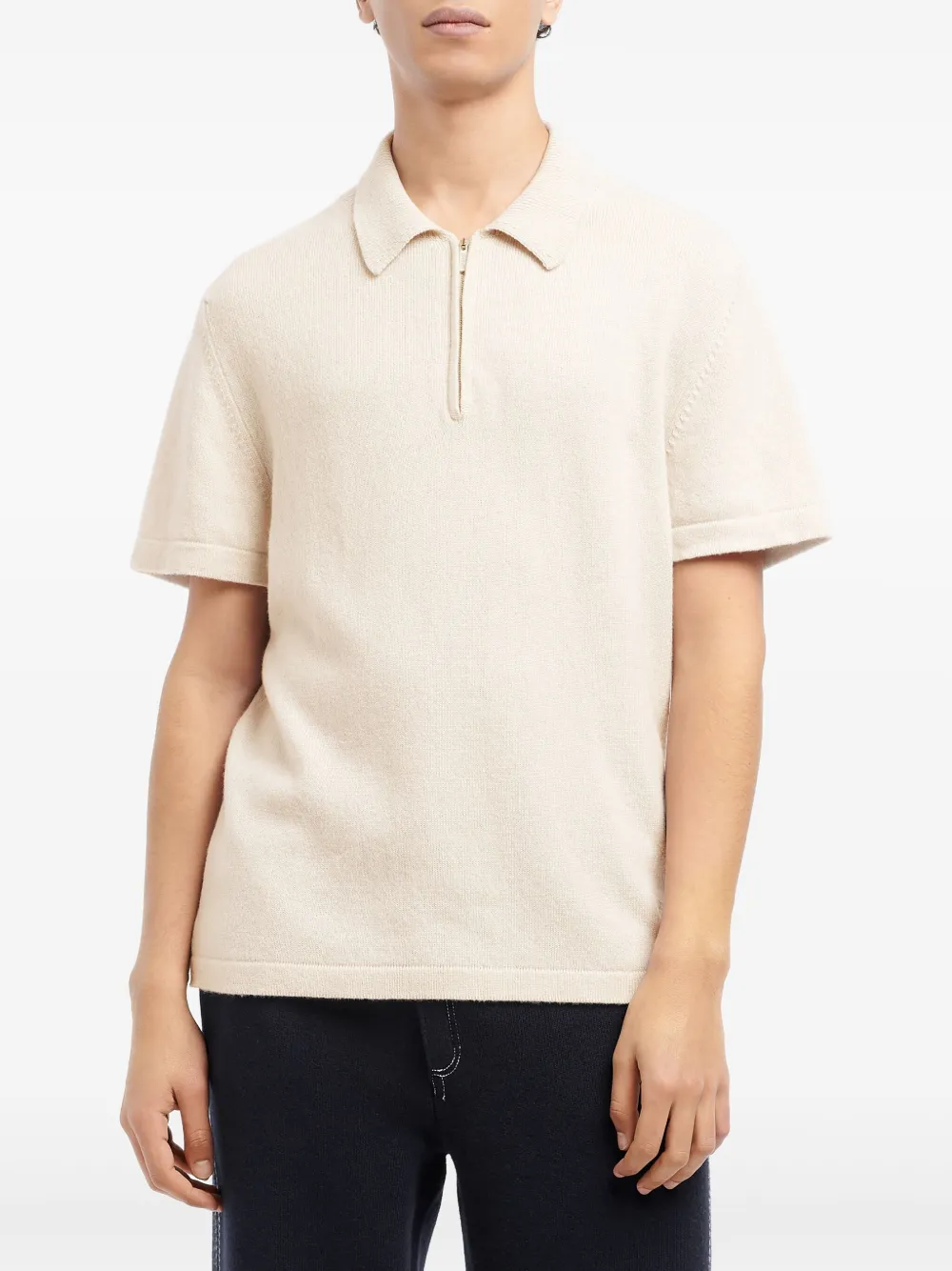 Barrie Polotop met rits Wit
