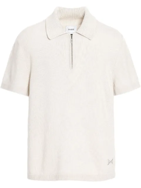 Barrie zip-neck polo top