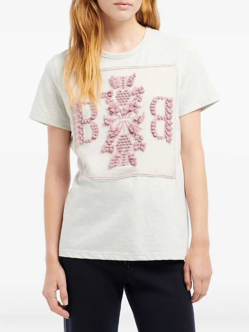 Barrie T-shirt met logopatch Wit