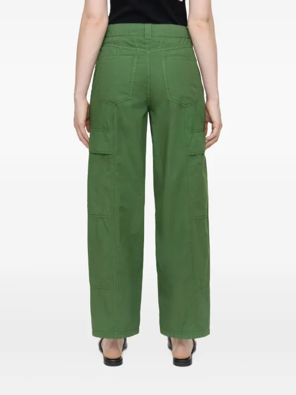 パンツ A FERRETTI Muslin pants Green Alberta Ferretti High-Waisted Green Muslin Pants With Pleats