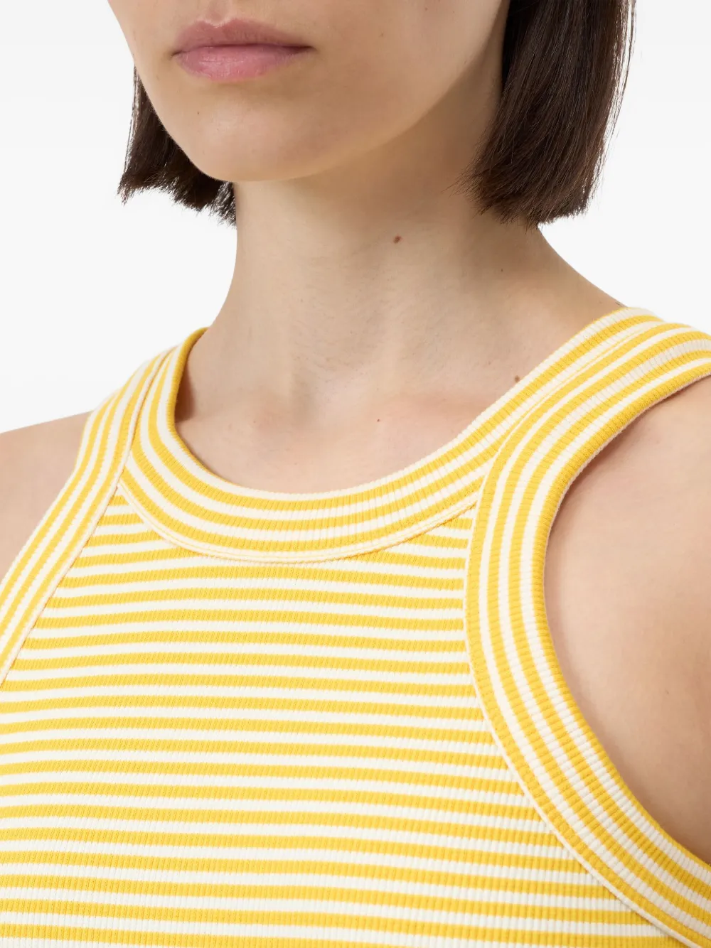 Shop Closed Racer Striped Tank Top In Yellow