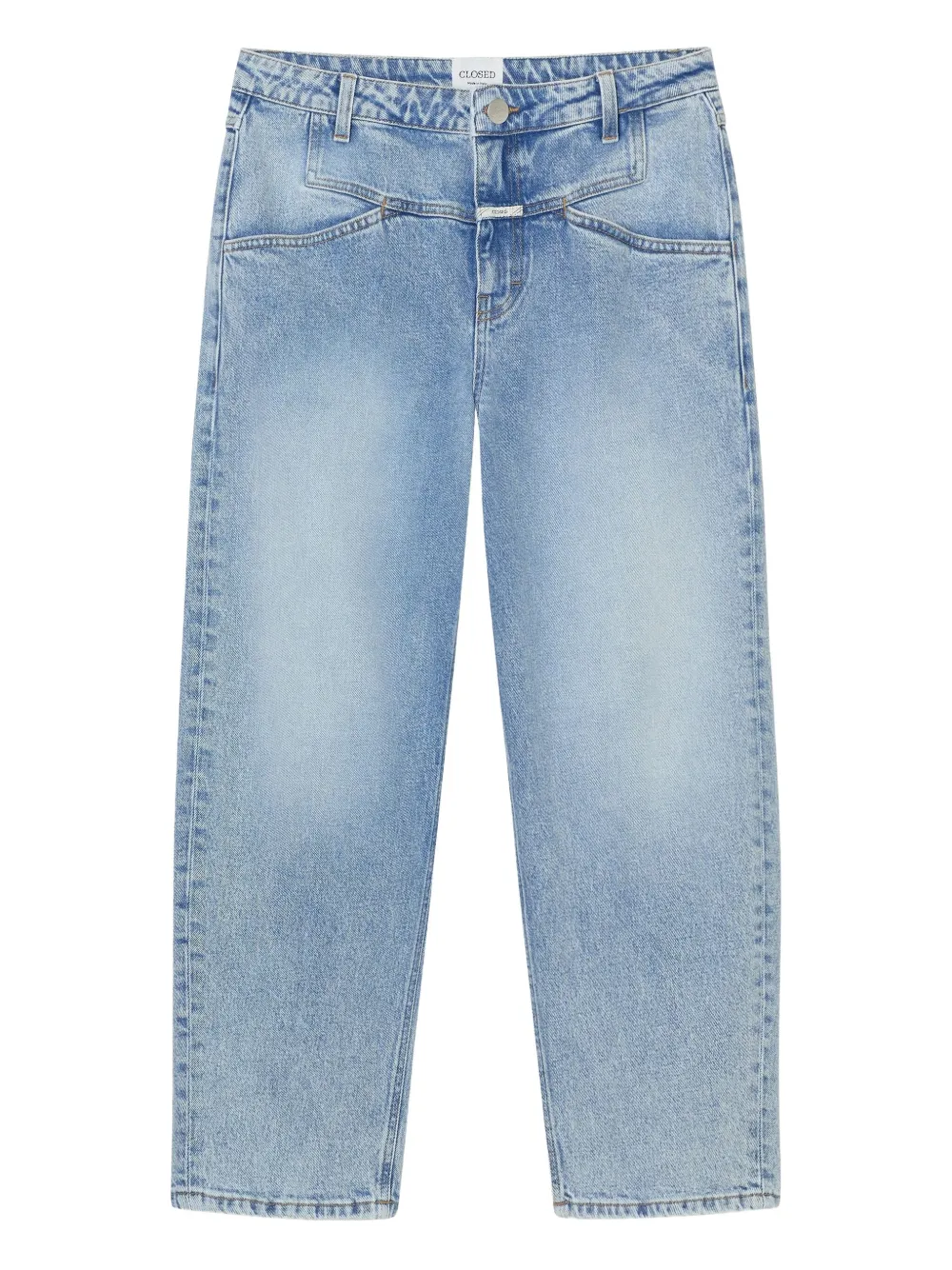 Closed Straight jeans met lichte wassing Blauw
