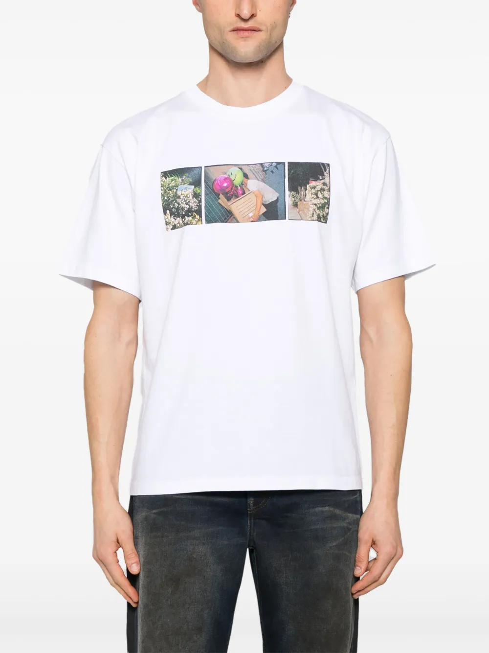RASSVET La Melancolia Smile Now T-shirt - Wit