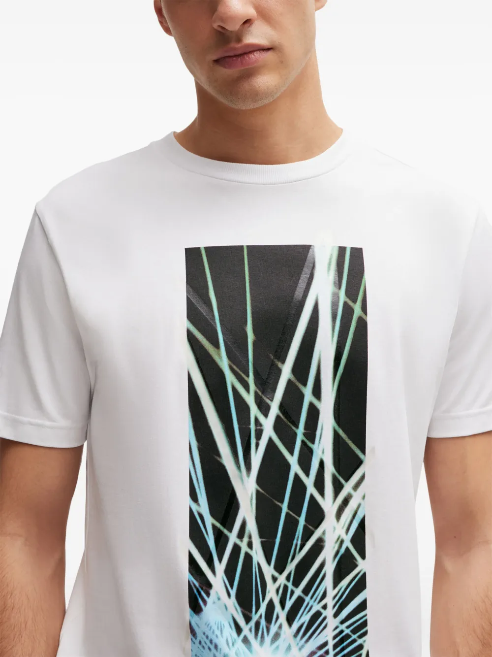 BOSS T-shirt met print Wit