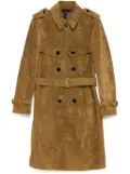 TOM FORD Buttery suede trench coat - Brown