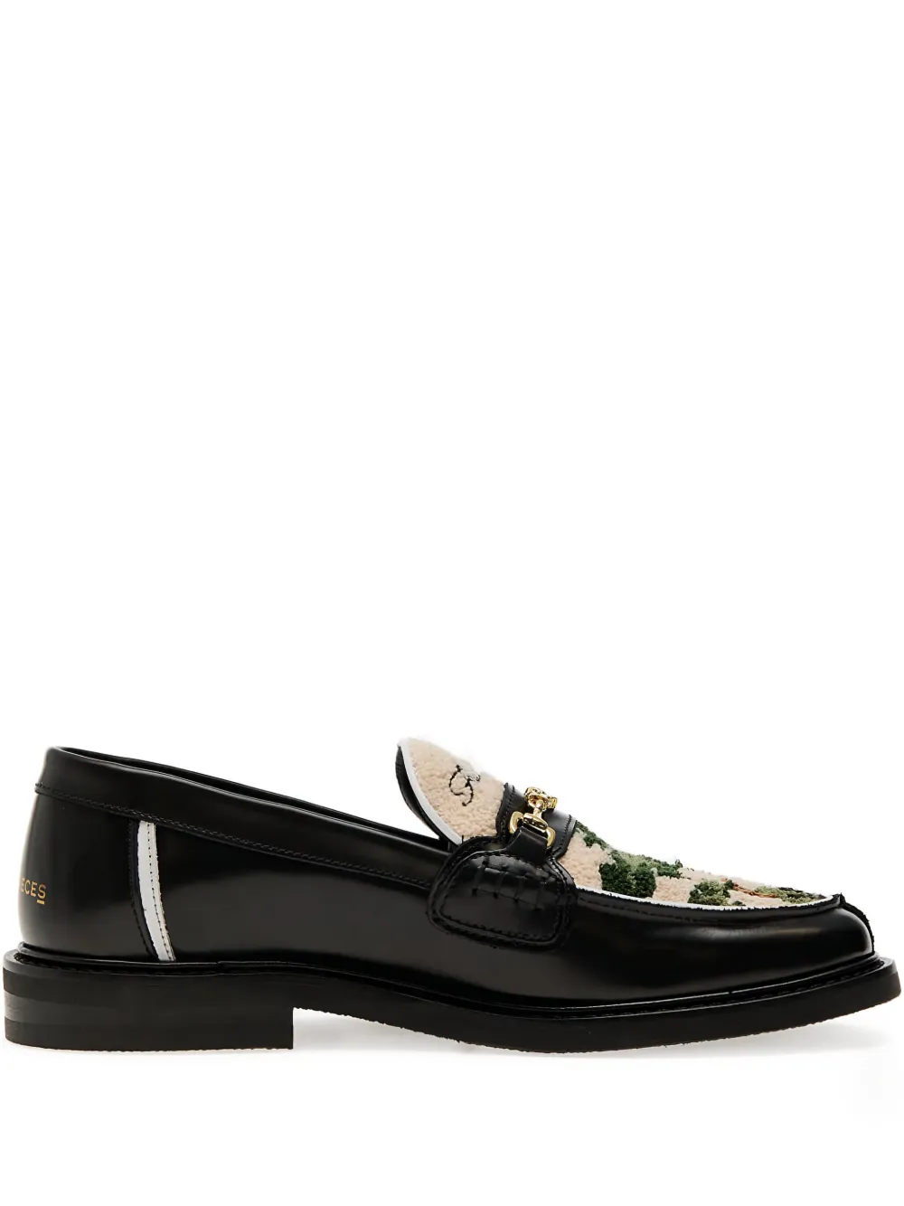 Filling Pieces Bonsai embroidered loafers Black