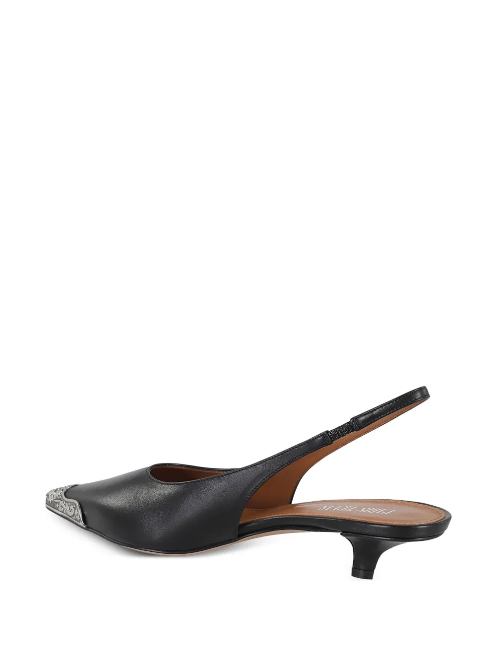 Paris Texas 35mm leather slingback pumps Black