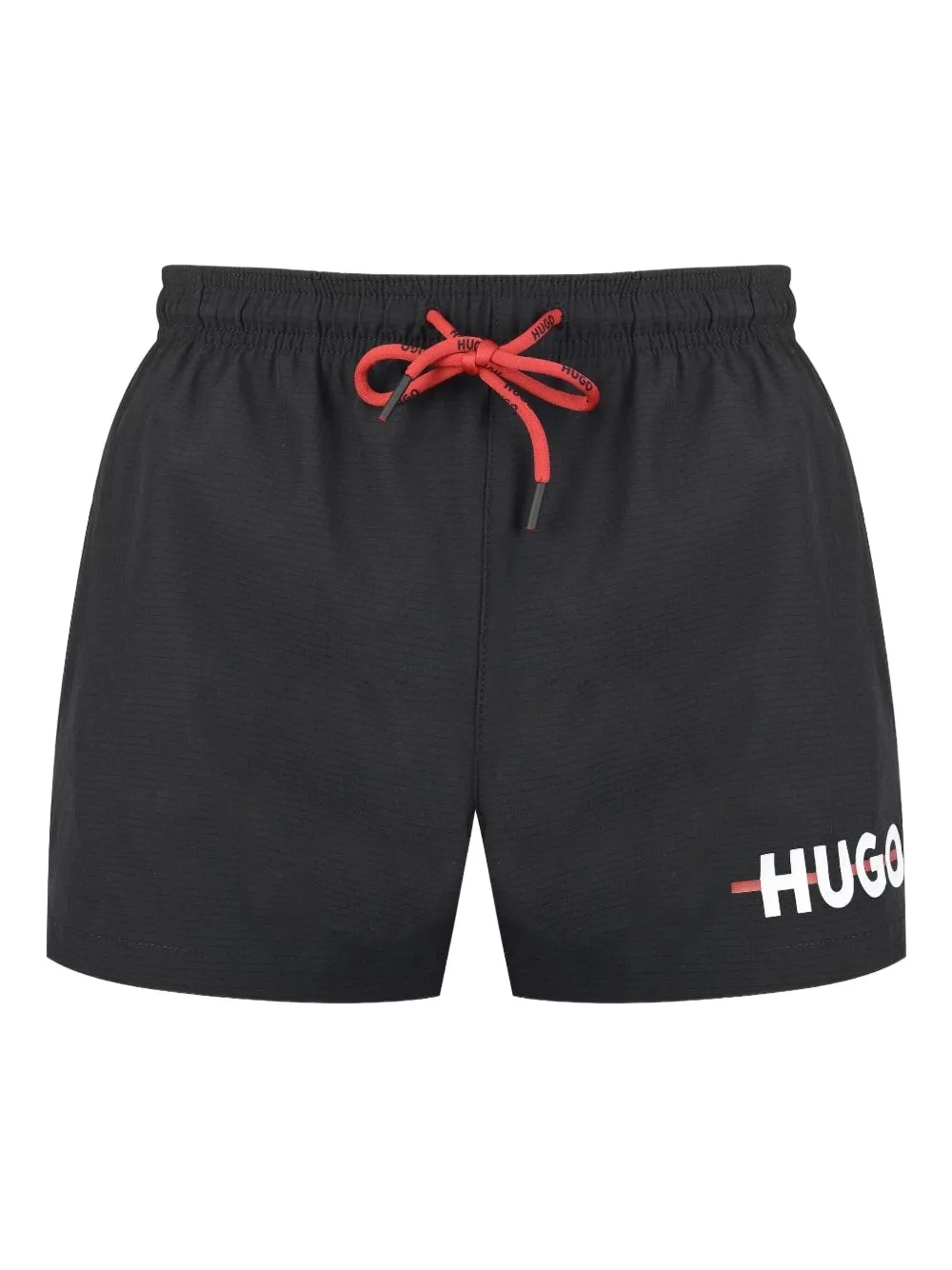 HUGO logo-print swim shorts - ブラック HUGO logo-print swim shorts - ブラック