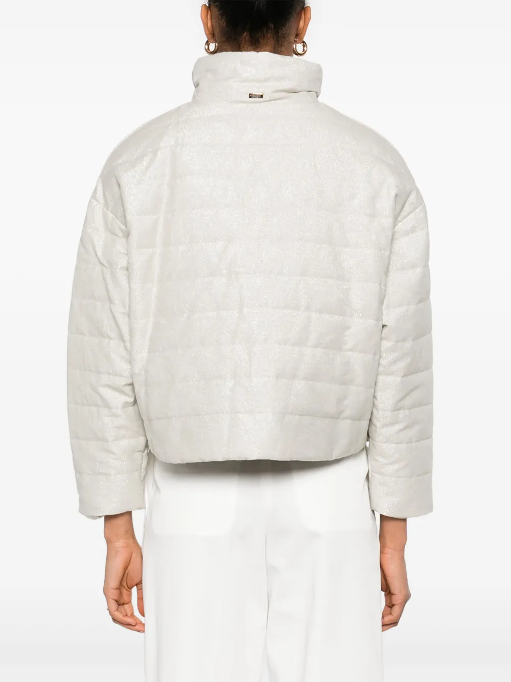 Herno Cropped Jacket In Neutrals
