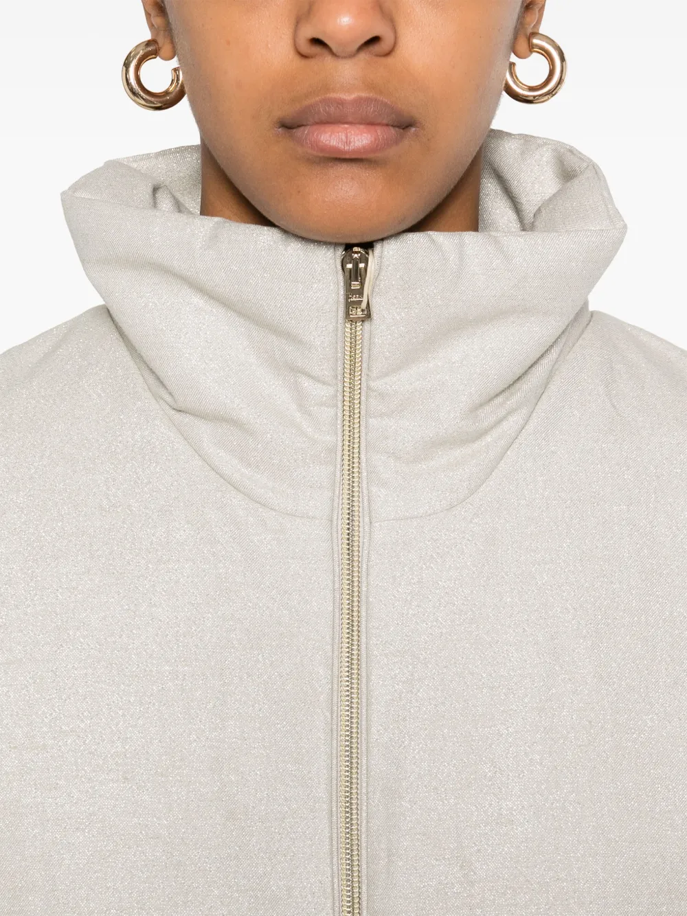 Herno Cropped Jacket In Neutrals