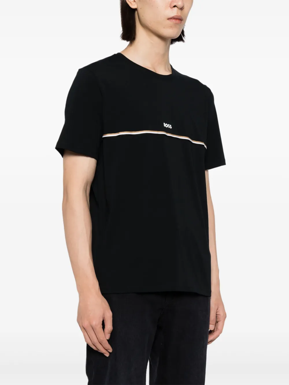 BOSS Pyjamashirt met logoprint Zwart