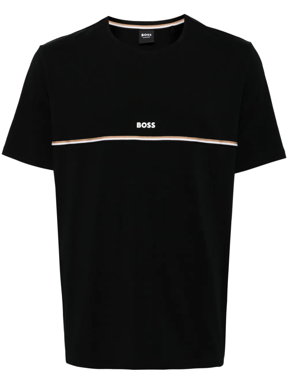 BOSS playera de pijama con logo estampado | negro | Image 1