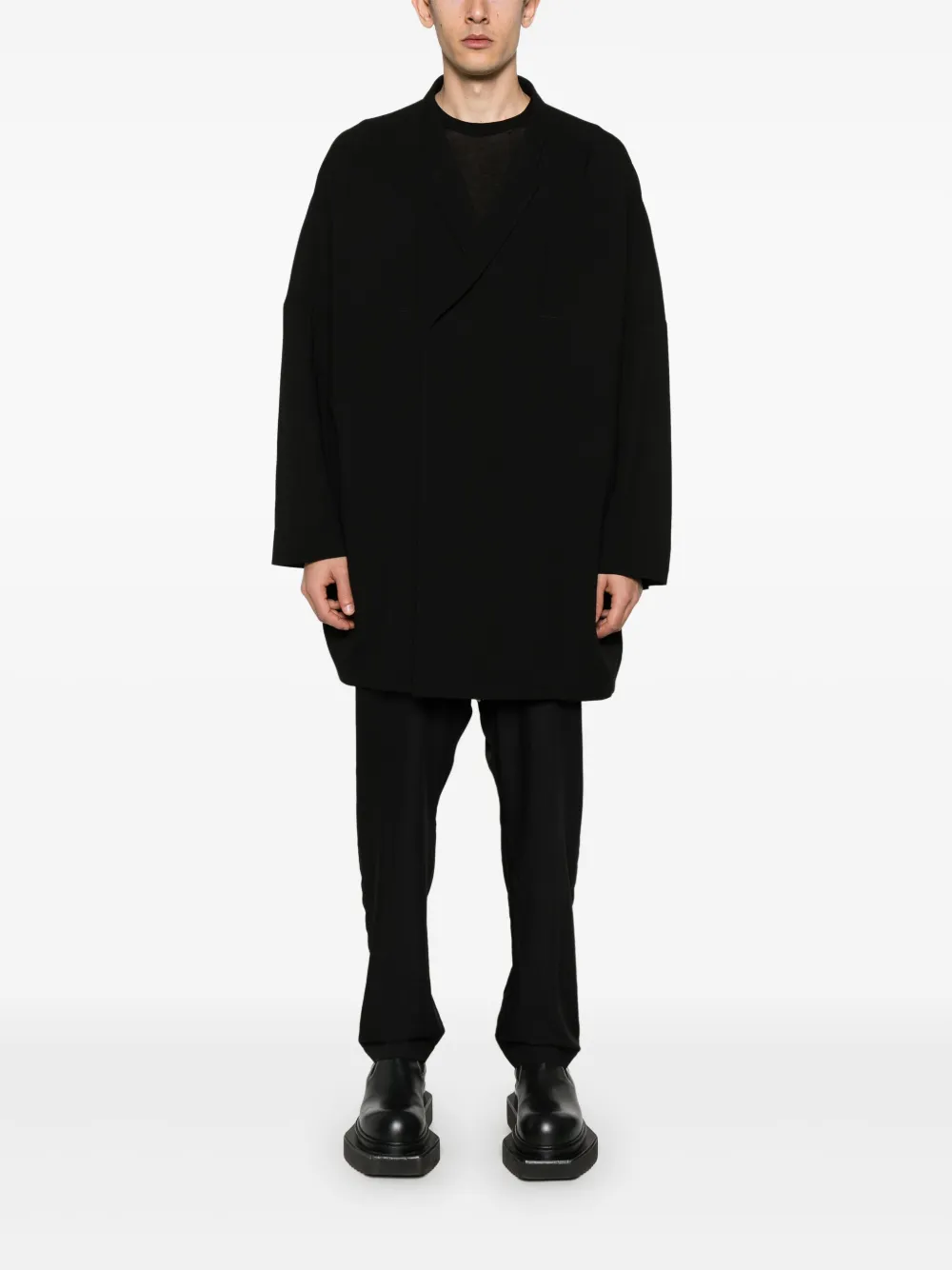 Rick Owens Arrowhead JMF coat - Zwart