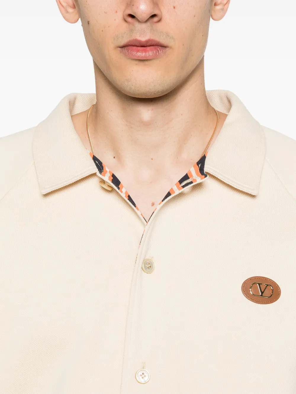 Valentino Garavani Piqué bomberjack Beige