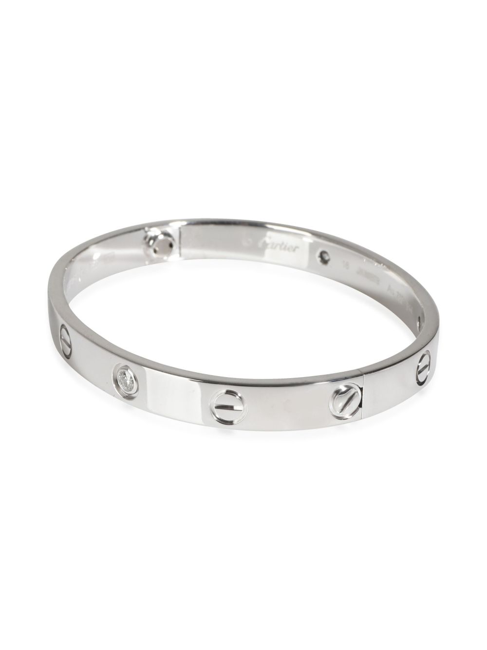 Cartier 18kt witgouden Love armband met diamant - Zilver