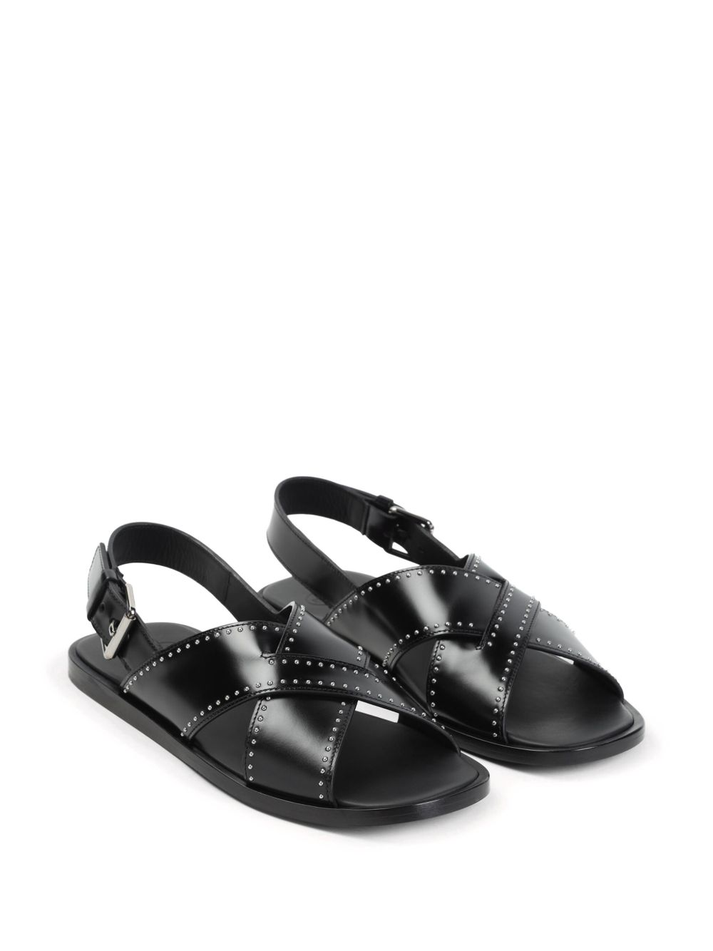 Church's stud-embellished sandals - Zwart