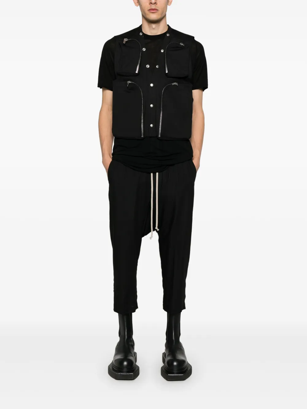 Rick Owens Cropped broek - Zwart