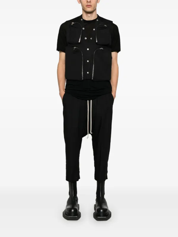Rick Owens ドローストリング クロップドパンツ | ブラック