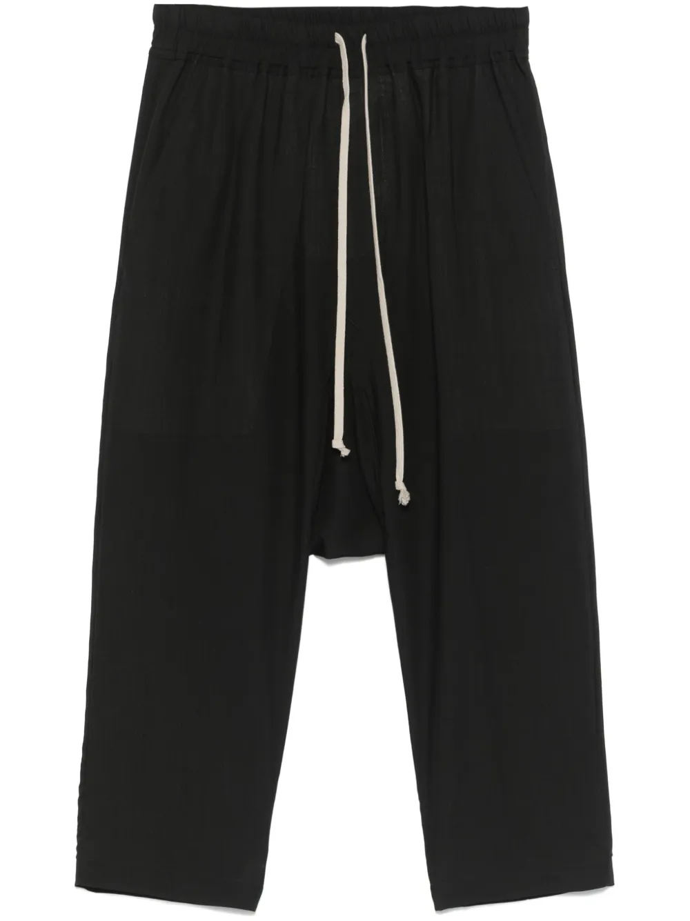Rick Owens drawstring cropped trousers | Black | Image 1