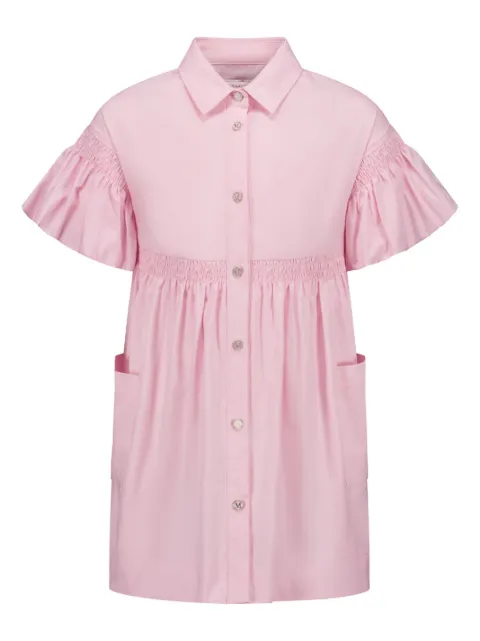 Monnalisa shirred-panel dress