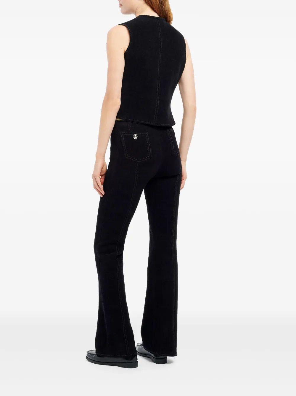 Barrie Flared broek Zwart