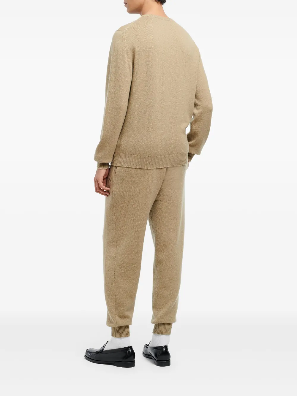 Barrie Gebreide broek Beige