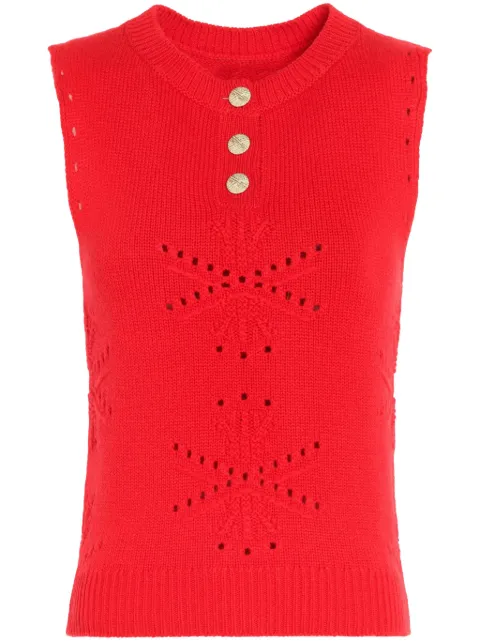 Barrie perforated-motif top