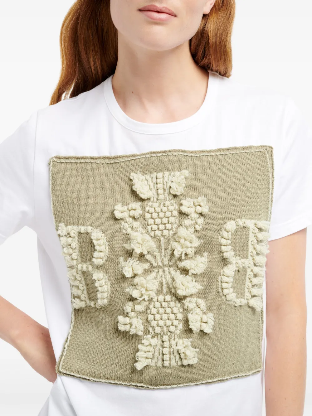 Barrie T-shirt met logopatch Wit