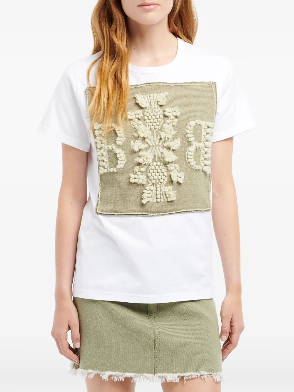 Barrie T-shirt met logopatch Wit