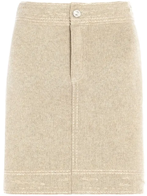 Barrie patchwork denim skirt