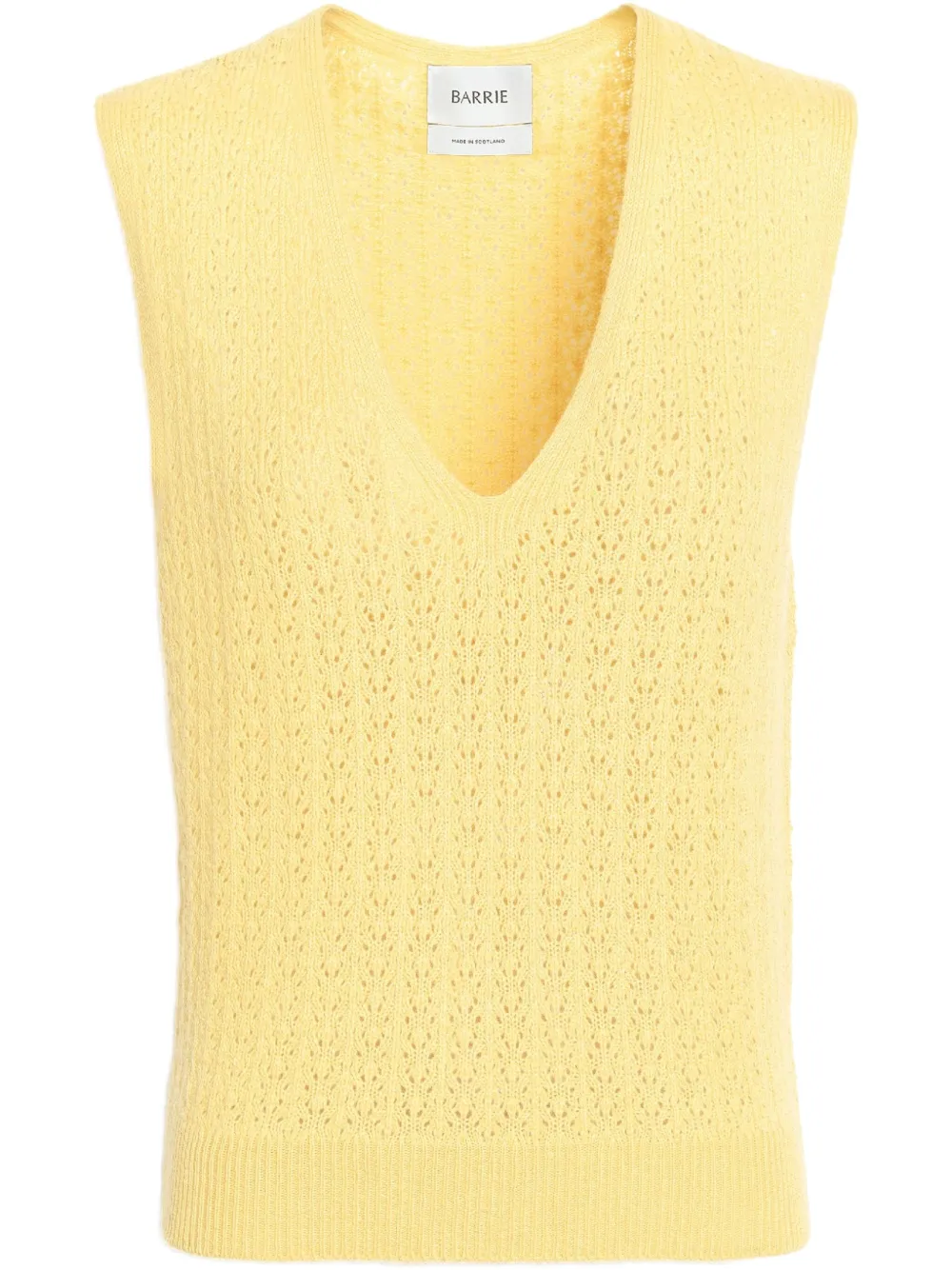 Barrie Vネック カシミアトップ - イエロー Barrie Vネック カシミアトップ - イエロー